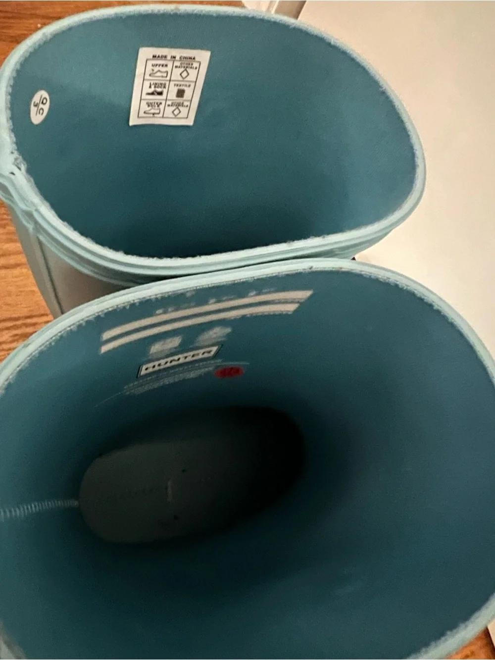 Hunter Powder Blue Waterproof Rain Boots